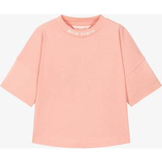 Palm Angels Kids Logo cotton T-shirt - pink - Y 4