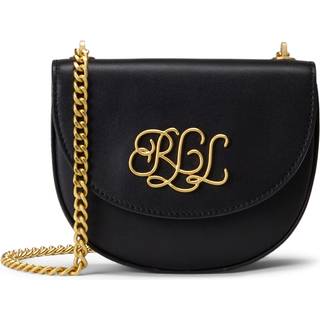 Lauren Ralph Lauren Udsmykket logoklap Crossbody-sadeltaske i læderen