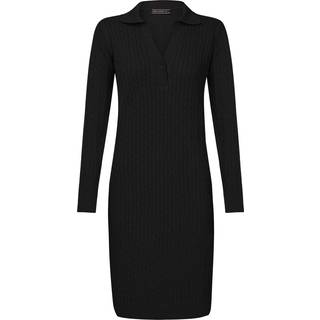 MK Ribbed Stretch Viscose Blend Dress - Black - Michael Kors