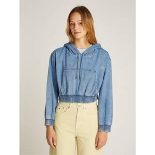 Denim Cropped Hoody