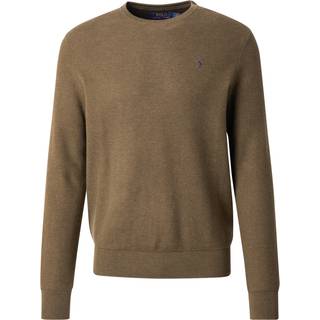 Polo Ralph Lauren Textured Cotton Crew Neck Sweater Cargo Olive Heathe