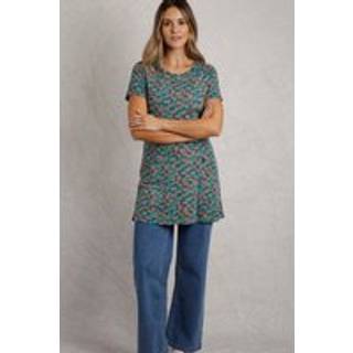 Weird Fish Weird Fish Grey Sidra Printed Jersey Slub 100% Cotton Tunic