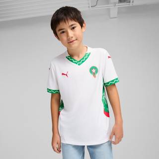 Puma Morocco 2025 Away Jersey Youth, White, Size 7-8Y, Clothing - Red - 7-8Y