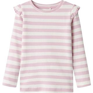 Name It Windsome Orchid/cloud Dancer Stribet Top