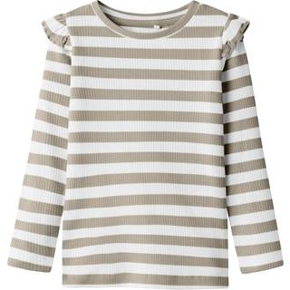 Name It Pure Cashmere/cloud Dancer Stribet Top