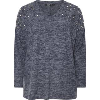 Yours Curve Yours Curve Pearl Drop Shoulder Trøje