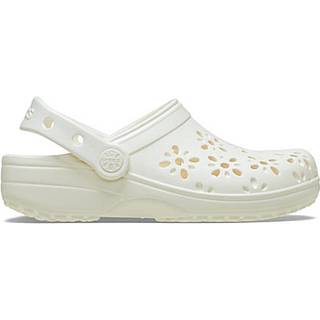 Crocs unisex Classic Floral Cut-Out Clogs Chalk 36