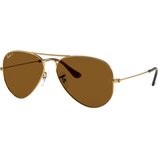 Ray-Ban RB3025 Aviator Large Metal Polarized 001/57 58 Solbriller Mænd Guld - Gold - 58mm