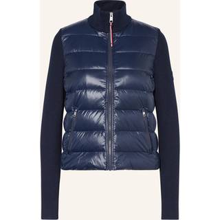Tommy Hilfigertil kvinder. WW0WW43771 Dunjakke med kontrastfarvede marineblå ærmer (M), Casual, Nylon