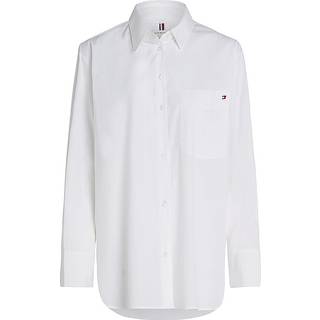 Tommy Hilfiger Tommy Hilfiger White Easy Fit Essential 100% Cotton Poplin Shirt