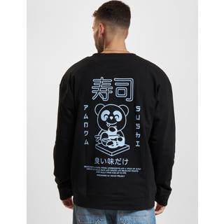 Denim Project Herre Panda Oversized Langærmet T-Shirt 001 Sort