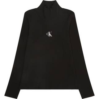 Slim Ribbed Roll Neck Top - Black - 8 years (128 cm)