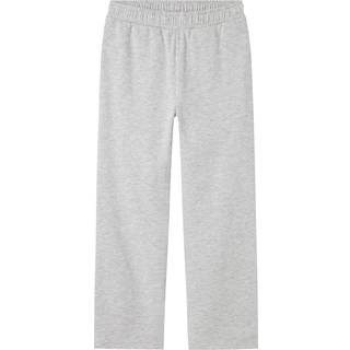 Mille Straight Sweatpants, Light Grey Melange, 122 cm