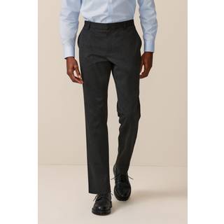 Next Grey Slim Fit Plain Front Smart Trousers