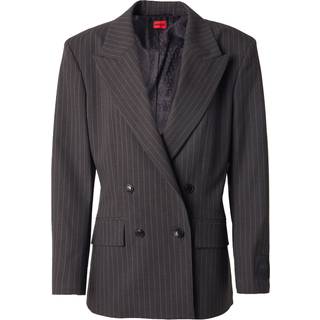 Blazer med regular fit i nålestribet materiale med stræk