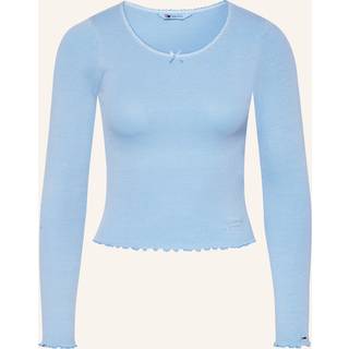 Scalloped Trim Slim Long Sleeve T-Shirt