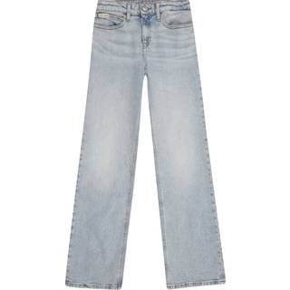 High Rise Wide Leg Jeans - Blue - 8