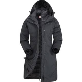 Mountain Warehouse Mountain Warehouse Black Womens Alaskan 3-In-1 Waterproof Long Jacket