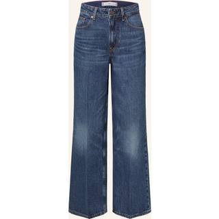 Faded High Rise Wide Leg Jeans