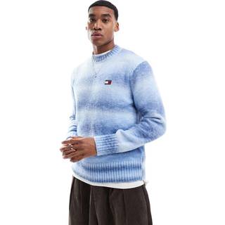 Tommy Jeans Ombre Crew Neck Knit Jumper Blue