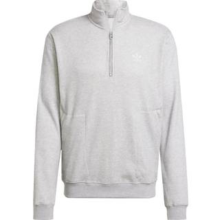 Trefoil Essentials Waffle 1/2 Zip sweatshirt - Medium Grey Heather - S