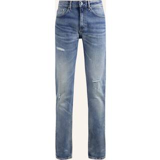 Slim fit jeans i blå denim med stræk og brugt look