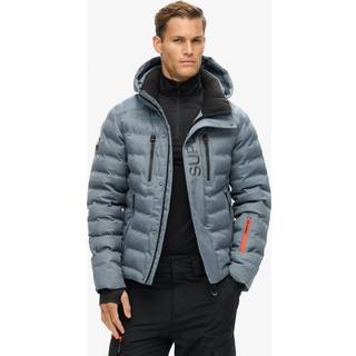 Superdrytil mænd. MS110177A Quiltet jakke Fuji blå (XL), Casual, Sport, Sne, Genanvendt polister, Bæredygtig