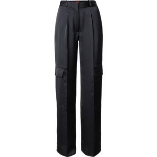 Cargobukser med relaxed fit i satin