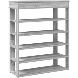 Skoreol 60X30X98 Cm Konstrueret Træ Etræsfarve - 80 cm / Grå sonoma-eg