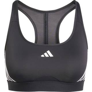 adidas Women's Powerreact 3 Stripes Bra Sports-bh Damer størrelse M farve grå
