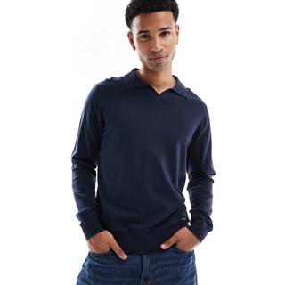 Threadbare Trophy Neck Strikket Langærmet Polo Trøjemedium
