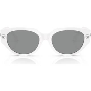 Swarovski Kvinde SK6035D 105087 Solbriller Acetat Hvid Grå Sommerfugl Normal