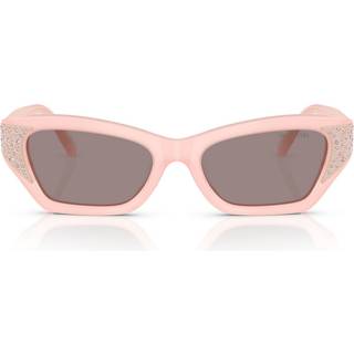 Swarovski Kvinde SK6029 10317N Solbriller Acetat Hvid Brun Cat Eye Normal
