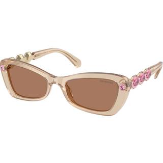 Swarovski Kvinde SK6033 106673 Solbriller Acetat Beige Brun Geometrisk Normal