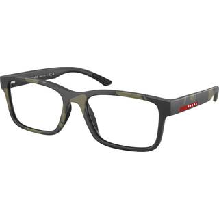 Prada Linea Rossa Mand PS 01RV 14X1O1 Optiske stel Injiceret Grøn Transparent Firkantet Normal