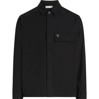 Relaxed Cotton Shirt Jacket - Black - M