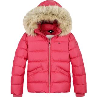 Tommy Hilfiger Tommy Hilfiger Pink Girls Essential Down Faux Fur Hood Jacket