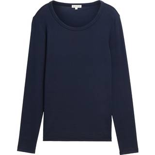 Next Navy Blue Slim Fit Long Sleeve Crew Neck T-Shirt