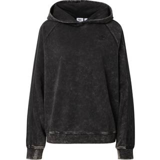 Washed-Out Boyfriend-Fit Hoodie - Black - XS
