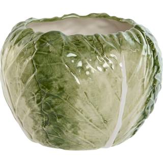 Skål Home ESPRIT Grøn Stentøj 19,5 x 19,5 x 14 cm