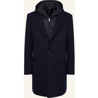BOGGI MILANO Herren Mantel blau unifarben