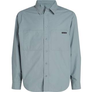 Relaxed Cotton Poplin Shirt - Grey - M