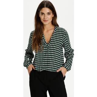 Kaffe Kasary Tilly Blouse Toppe & T-Shirts 10503502 Dark Green -Diamond Print (42)