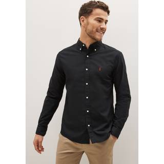 Next Black Regular Fit Long Sleeve Oxford Shirt