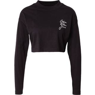 Cropped Long Sleeve T-shirt - Black - M