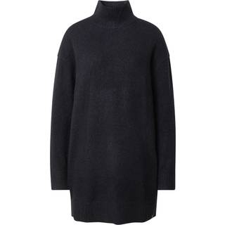 Plush Wool Blend Jumper Dress - Black - S