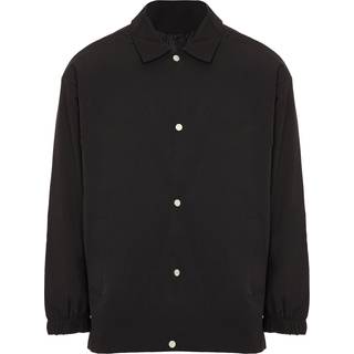 Long Padded Bomber Jacket - Black - XS
