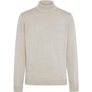 BOGGI MILANO Herren Stehkragenpullover beige unifarben