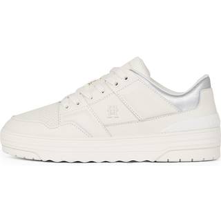 Leather Colour-Blocked Basketball Trainers