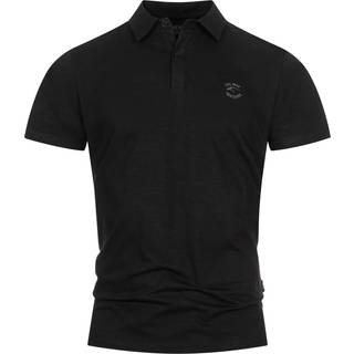 Brushed Rib Cotton T-shirt - Black - S
